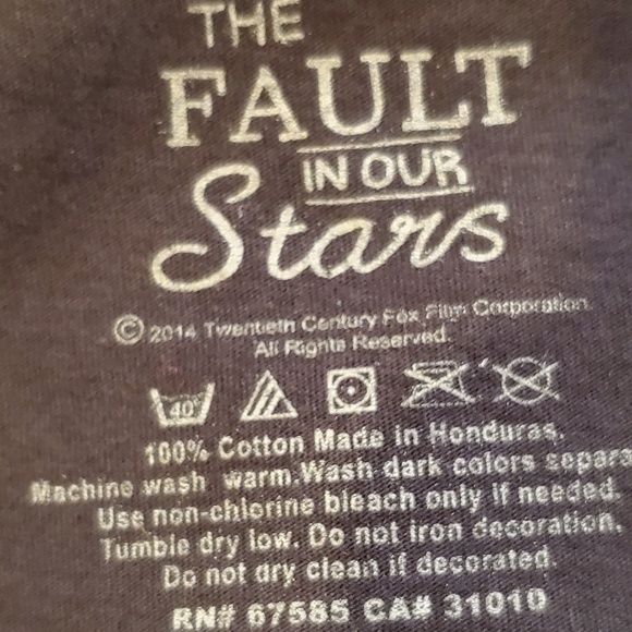The Fault in Our Stars Racer Back Tank Top Sz Lg - Picture 3 of 3
